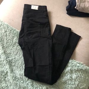 Super high waist black denim new